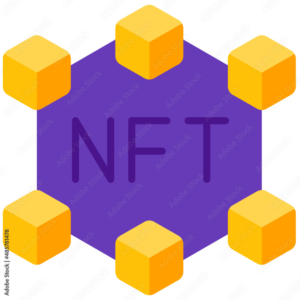 Obraz premium nft flat icon