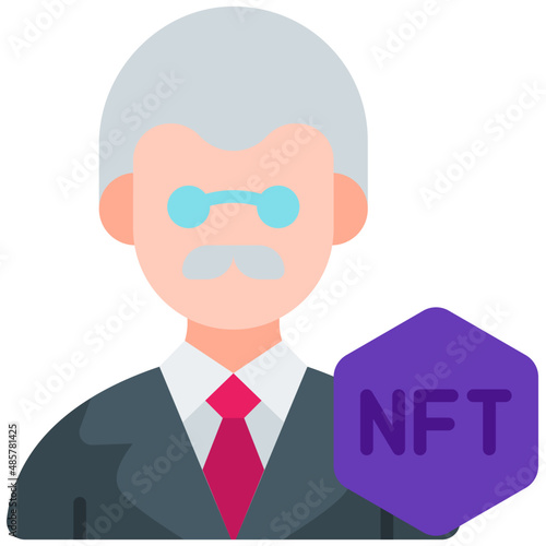 collector flat icon