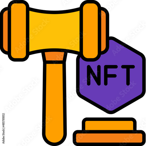 auction filled outline icon