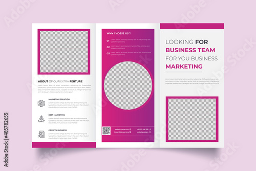 Creative business trifold brochure template