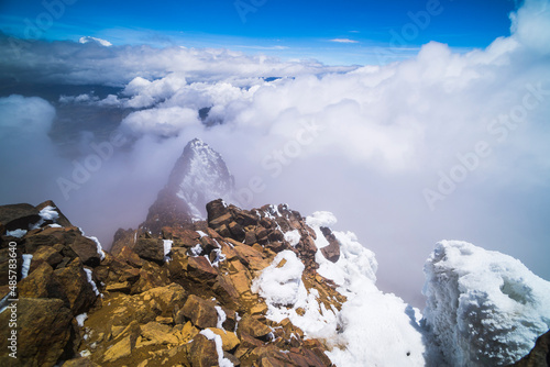 5126m summit of Illiniza Norte Volcano, Pichincha Province, Ecuador, South America