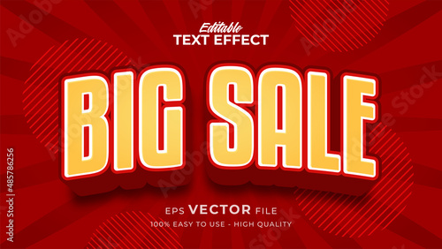 Editable text style effect text in comic style theme