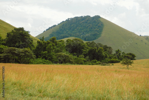 Scenic mountain landscapes against sky at Chyulu Hills, Chyulu Hills National Park, Kenya photo