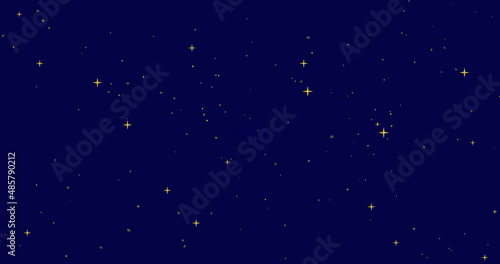 Vector seamless image of the night sky with stars. Starry cloudless sky.
