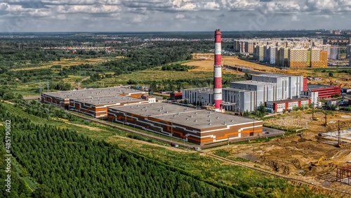 Photos Waste incineration plant. Industry. Ecology.