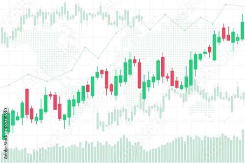 Forex trading background - candle stick charts
