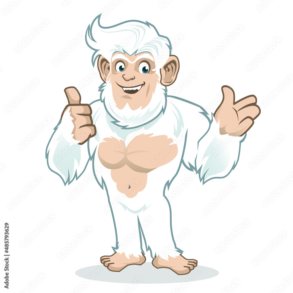 yeti mascot cartoon in vector yeti mascot cartoon in vector