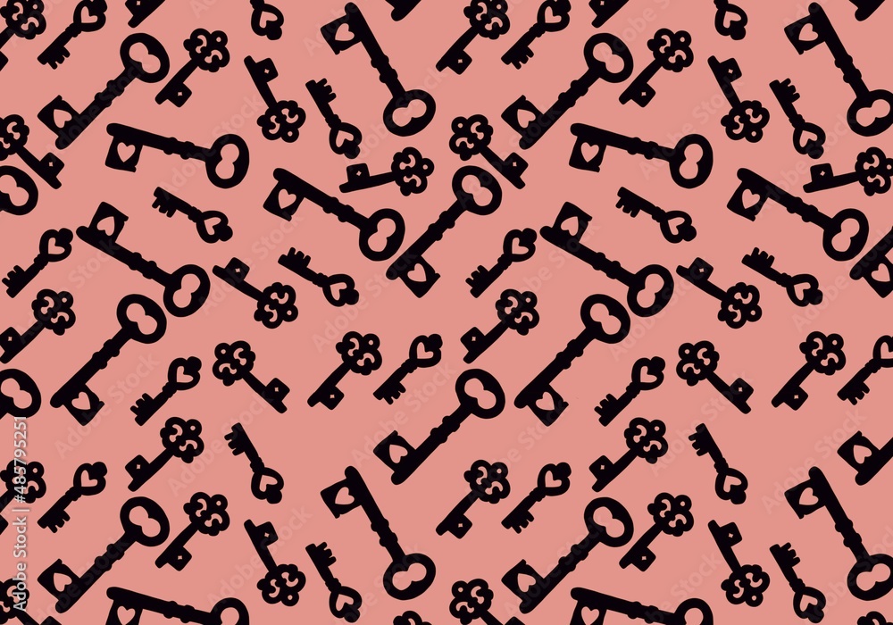 Background with keys for cards and linens and gifts and cards and kids and magazines and hobbies Background with keys for cards and linens and gifts and cards and kids and magazines and hobbies