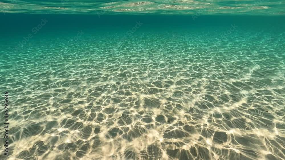 Beautiful underwater video of beautiful paradise seabed in sandy beach in tropical exotic island Beautiful underwater video of beautiful paradise seabed in sandy beach in tropical exotic island