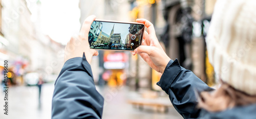 Photography Photographing with smart phone in hand