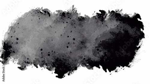 Black watercolor background for your design, watercolor background concept, vector.