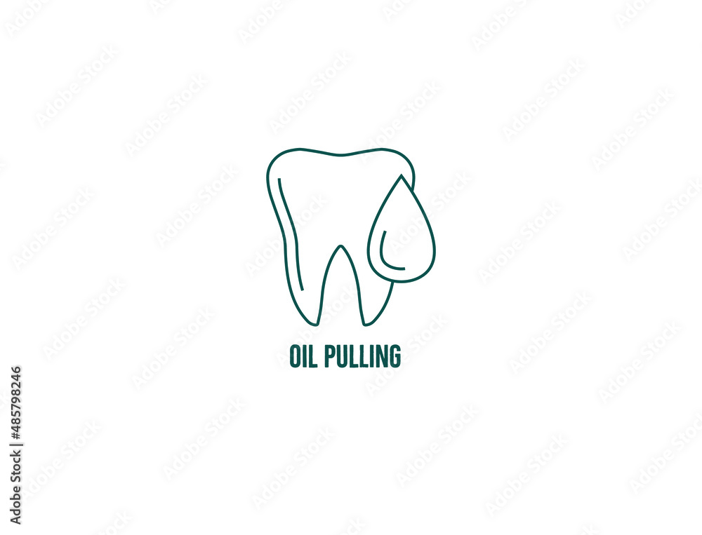 teeth oil pulling icon vector illustration teeth oil pulling icon vector illustration