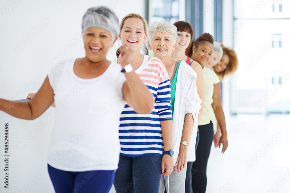 Age is just a number. Shot of a group of women working out indoors. Age is just a number. Shot of a group of women working out indoors.