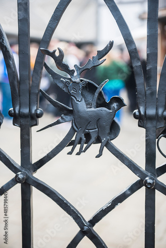 Konstfotografi Gates to Shakespeare's Globe Theatre, Bankside, Southwark, London, England