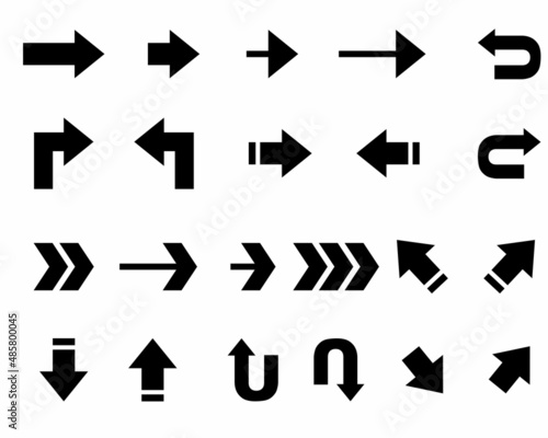 Illustration vector graphic a set of arrow icons