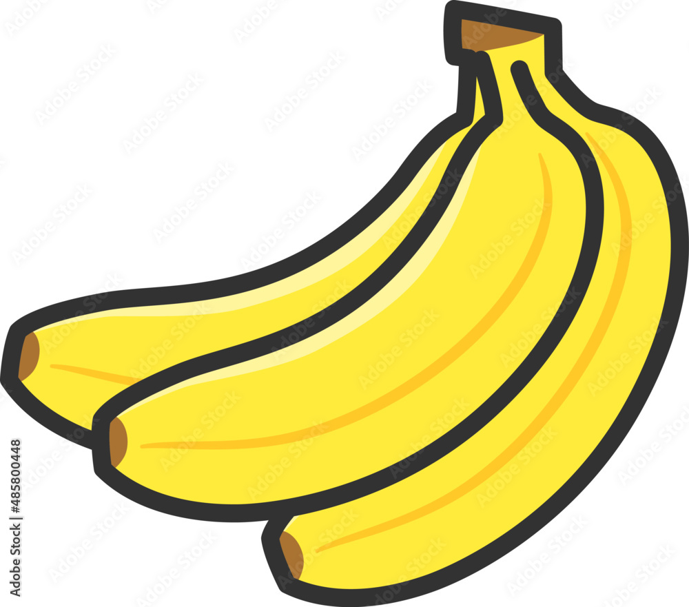 果物イラスト 一房のバナナ Stock Vector Adobe Stock 果物イラスト 一房のバナナ Stock Vector Adobe Stock