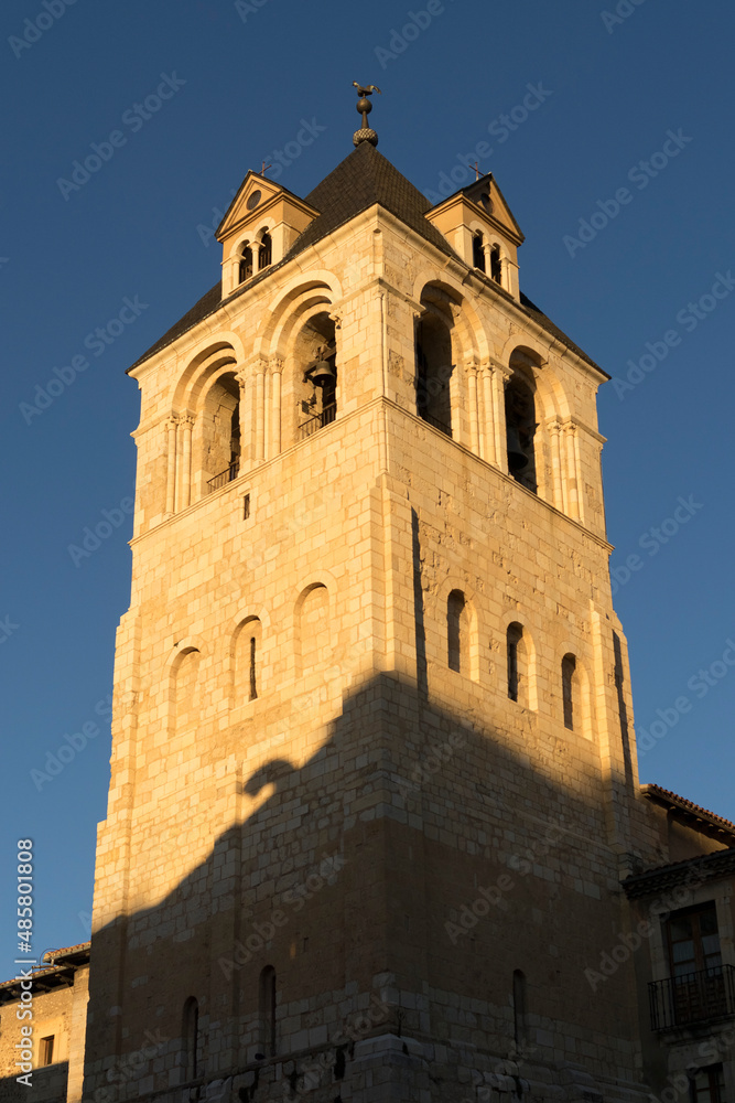 View of the Colegiata de San Isidoro tower, Leon, Spain.