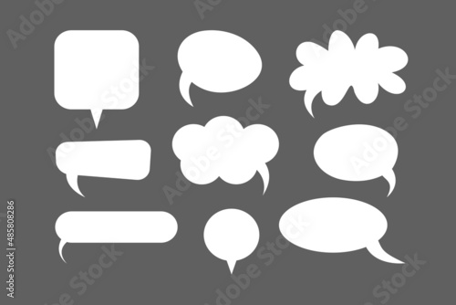 Speech bubble pack. Bubbles for dialogue set