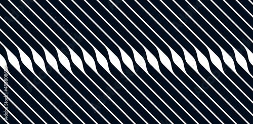 Geometric wavy lines seamless pattern vector, 3D dimensional endless background wallpaper design image, stripy curved tillable texture.