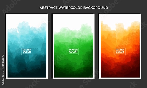 Set of abstract watercolor background