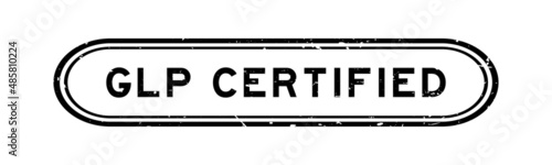 Grunge black GLP (Abbreviation of Good laboratory practice) certified word rubber seal stamp on white background