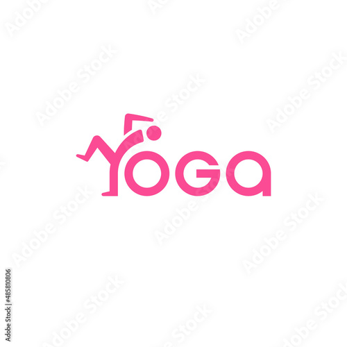 Wallpaper Mural Yoga text typography logo design. Torontodigital.ca