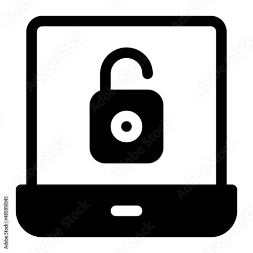 laptop glyph icon