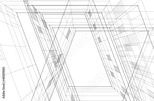 abstract architectural sketch