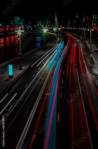 traffic in night