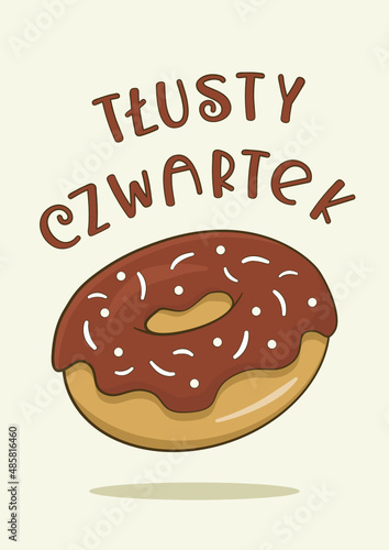 Tłusty Czwartek. Wektor. Ilustracja