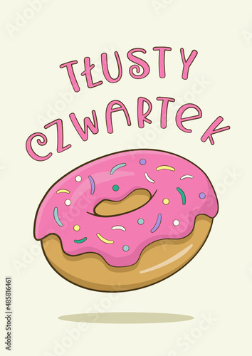 Tłusty Czwartek. Wektor. Ilustracja