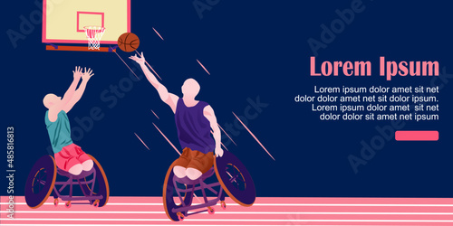 Faceless people with disabilities do sport