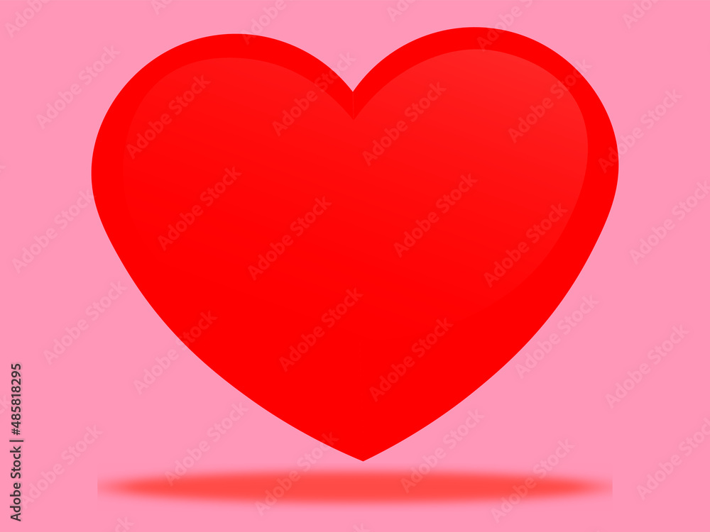 red heart vector illustration 