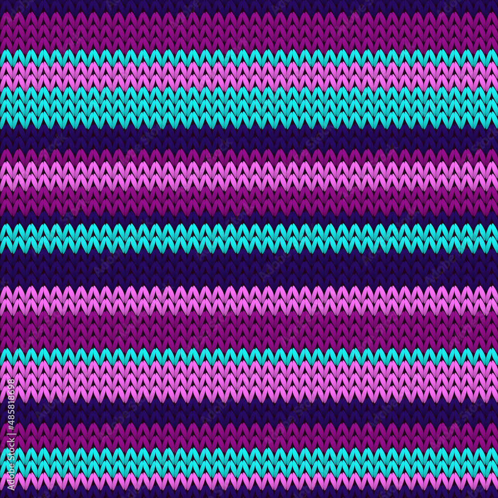 Jersey horizontal stripes christmas knit