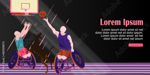 Faceless people with disabilities do sport