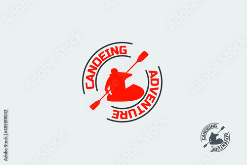 Kayaking or Canoeing Adventure Logo Template