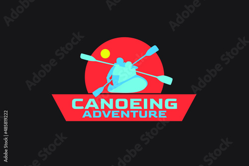 Kayaking or Canoeing Adventure Logo Template