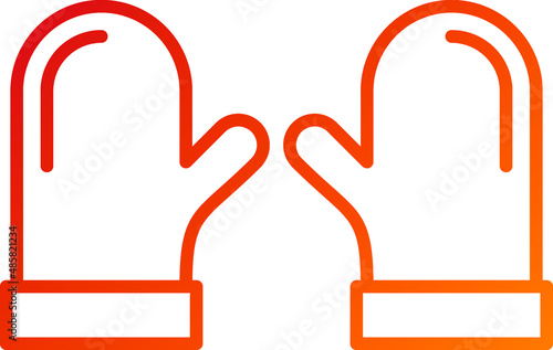 Oven Mitt Icon Style