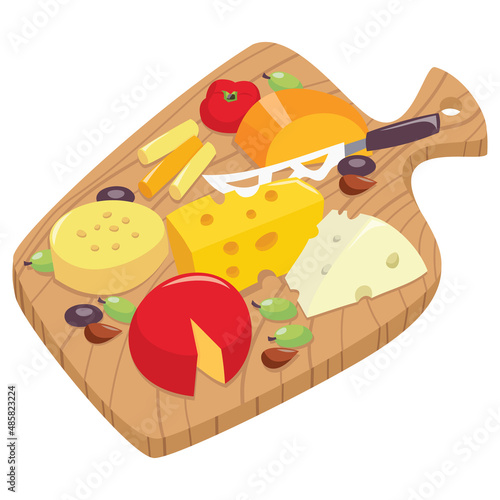 Cartoon Cheese Board