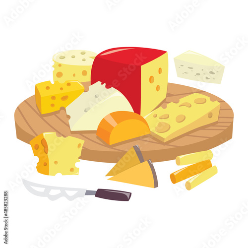 Cartoon Round Cheese Board