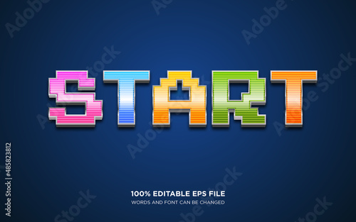 Game 3d editable text style effect	