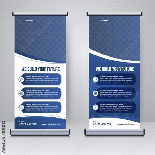 Corporate rollup or X banner design template	