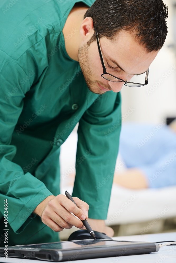 Lifestyle posing people working at modern hospital Lifestyle posing people working at modern hospital