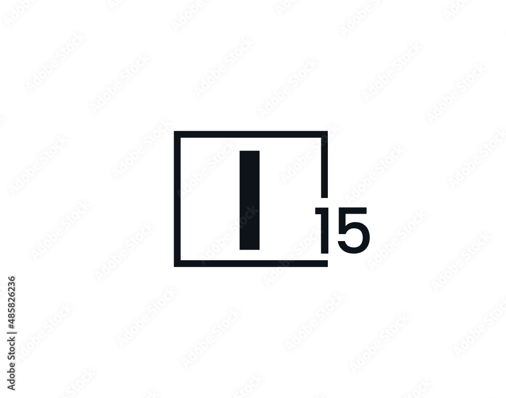 Obraz premium I15, 15I Initial letter logo