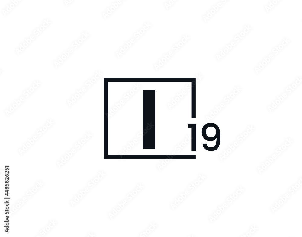 Obraz premium I19, 19I Initial letter logo