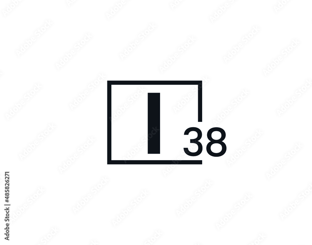 Obraz premium I38, 38I Initial letter logo