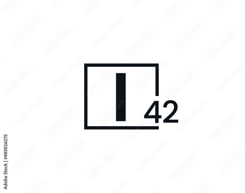 Obraz premium I42, 42I Initial letter logo