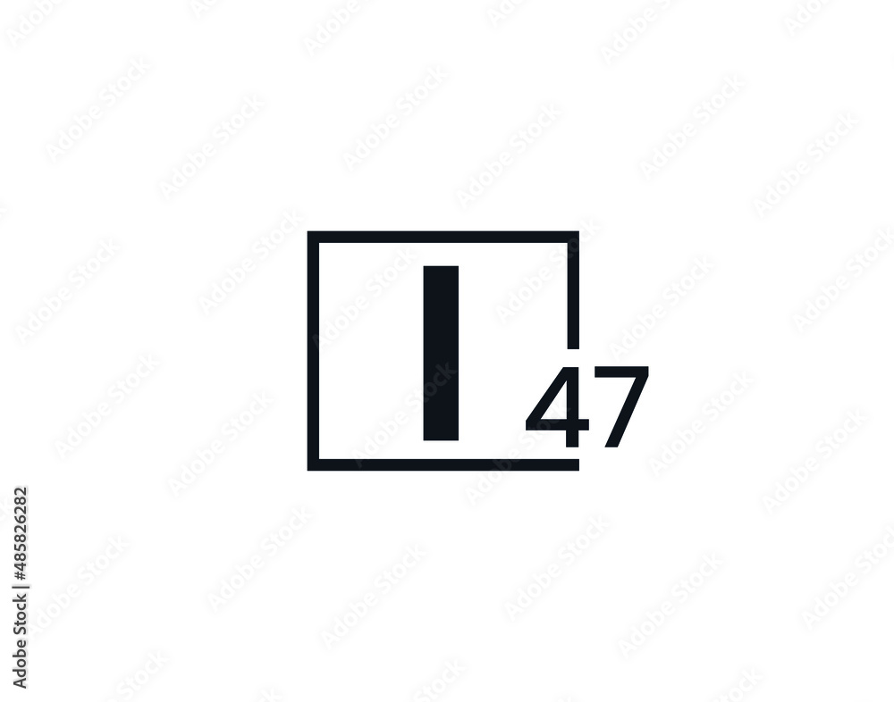 Obraz premium I47, 47I Initial letter logo