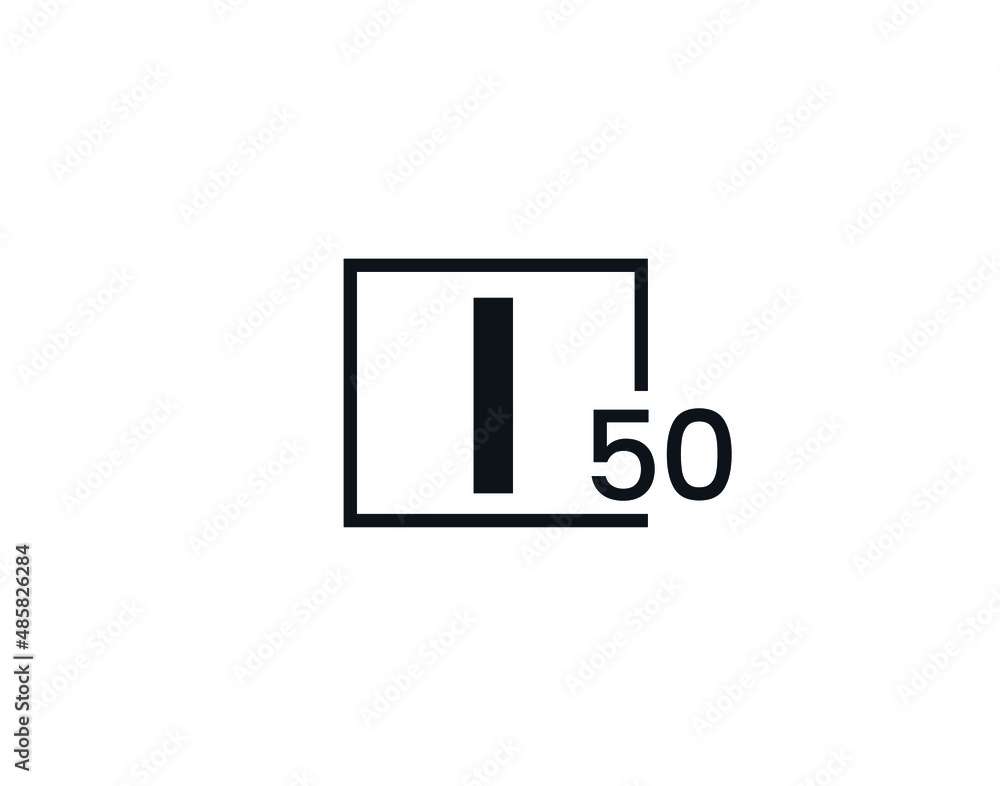 Obraz premium I50, 50I Initial letter logo