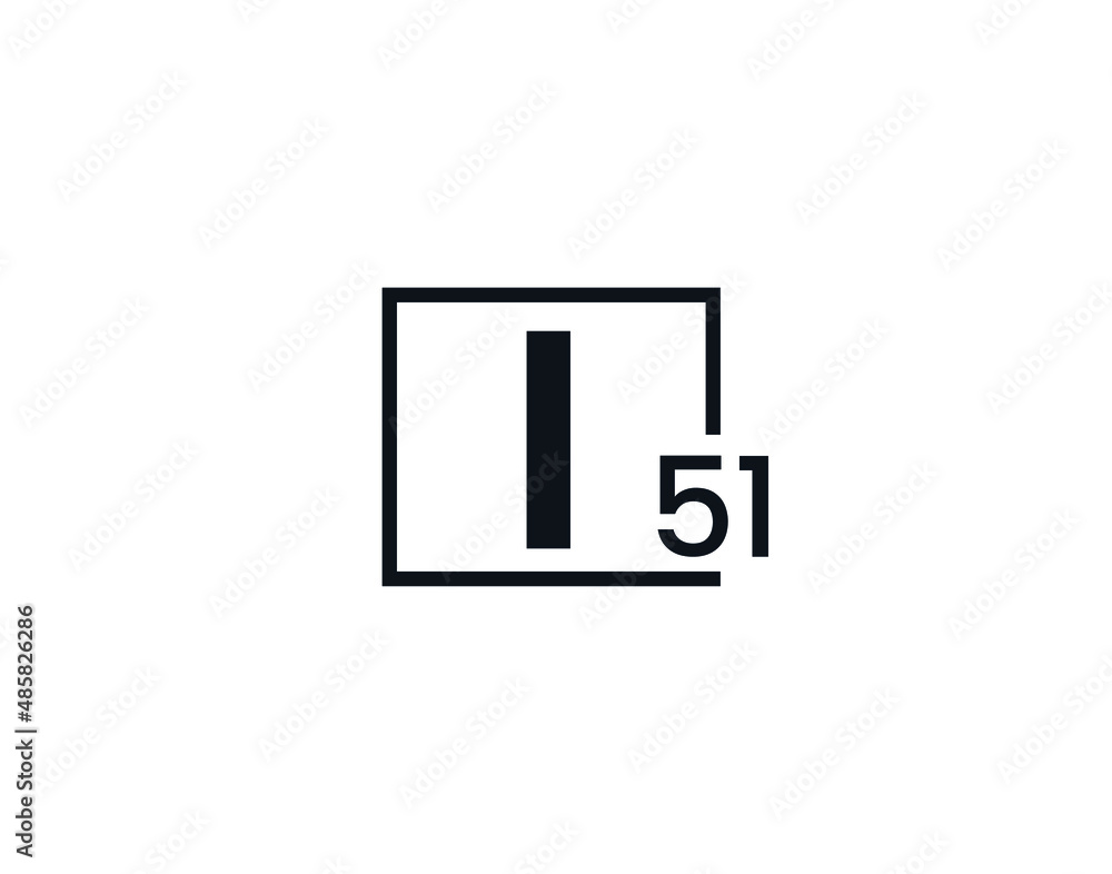 Obraz premium I51, 51I Initial letter logo
